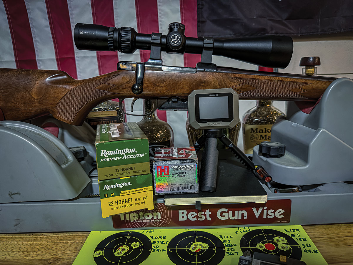 Factory ammunition was tested in the CZ 527 and all loads were chronographed using the Garmin Xero C1 Pro Chronograph.